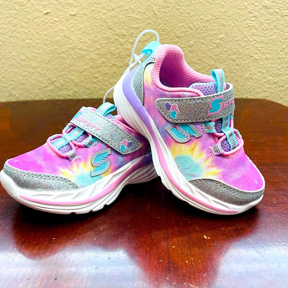 NEW With Tags Toddler Girls' S Sport by Skechers Tie-Dye Performance Sneakers